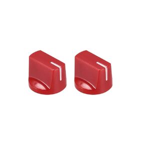 uxcell 2Pcs Guitar AMP Effect Pedal Knobs Pointer Control Knobs with Set Screw Aged Red