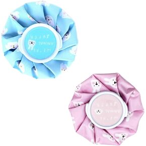 6" Mini Ice Pack Hot and Cold Reusable Ice Bag Hot Cold Therapy for Women Pain Relief Kids Head Shoulder Back Knee Sport Injuries (2 Pack: Blue+Pink)