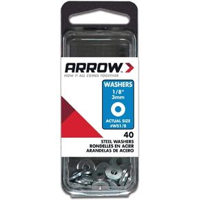 Arrow Fastener WS1/8 1/8" Steel Washers 40 Count