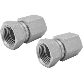 (2-PACK) 1405-08-08 Hydraulic Hose Adapter Fitting 1/2"-14NPTF Female × 1/2"-14NPSM Female Pipe Straight Carbon Steel