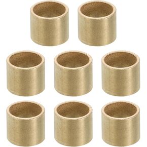 PATIKIL M10 Brass Spacers, 8 Pcs Metal Spacer Brass 10mm ID x 12mm OD x 10mm L Brass Spacers Screw Standoff for 3/8 Inch or M10 Screw