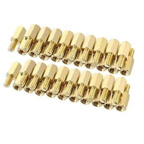 uxcell 40pcs M3 8+6mm Female Male Thread Brass Hex Standoff Spacer Screws PCB Pillar