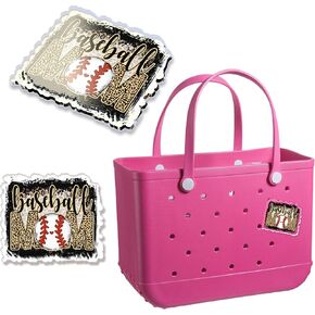 baseball bag charm 3" Acrylic accessories for Beach Women Girls Travel Shopping Party Best