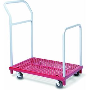 Raymond 3942 Steel Mini Heavy Duty Platform Truck with Removable Retaining Handle, 850 lbs Capacity, 36" Length x 24" Width Platform