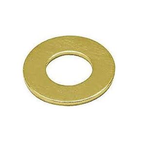 Small Parts Brass Flat Washer, Plain Finish, 7/8" Screw Size, 0.93" ID, 2-1/4" OD, 0.13" Thick