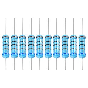 YOKIVE 30 PCS Metal Film Resistors, 680 Ohm Resistor with 2W 1% Tolerance, Lead, Good for DIY Electronic Projects (5 Color Bands, 15.5+/-1mm)