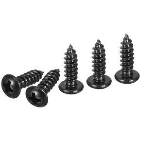 #8x1/2" Phillips Pan Head Self-tapping Screw - 100Pack - Phosphate Blackening Carbon Steel Sheet Metal Screws Wood Screws