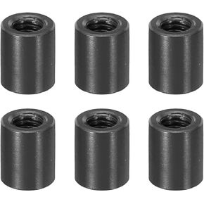 PATIKIL M3 Aluminum Spacers, 6 Pcs Metal Spacer Aluminum 3mm IDx5mm ODx55mm L Threaded Spacer Screw Standoff Column Bolts Female Round for RC Car Drones Stack Motherboard, Black