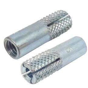 20pcs Zinc Plated Metal Knurled Drop in Anchor,Drop-in Anchor Zinc Plated Fasteners (M8)