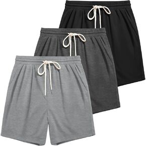 Neer 3 Pack Men's Athletic Shorts 9 inch Inseam Gym Shorts Breathable Training Sweat Shorts Elastic Work Pants