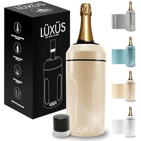 Wine Chiller (White) - Stainless Steel Wine Cooler and Champagne Bucket Keeps Your Wine Cold for Up to 6 Hours Perfect for most standard 750ml Bottles