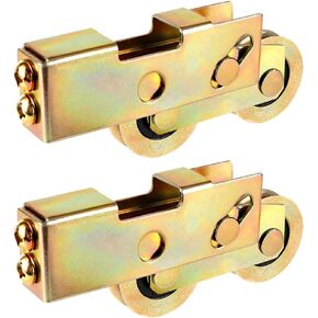 Sliding Patio Door Roller Replacement, Sliding Screen Door Tandem Roller Assembly, 1-1/4 Inch Steel Ball Wheel Bearing, 2 Pack