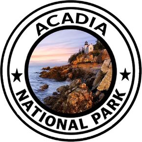 Rogue River Tactical Acadia National Park Sticker 5" Round Car Auto Decal Maine