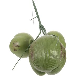 1 Bunch Artificial Coconut Artificial Fruit Model Hawaiian Decorations Artificial Vegetables Fake Foods Luau Party Favor Fruit cognition Fruits Banquet Coconut Fruit Plastic Summer