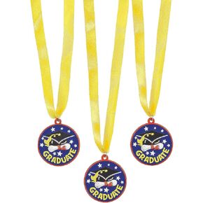 Fun Express Graduation Medal for Kids - Bulk Set of 12 Medals - Preschool, Kindergarten Awards and Graduation Favors