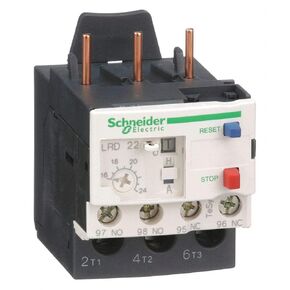 Schneider Electric IEC Style Overload Relay, 16.0 to 24.0A, 3 Poles, Manual Reset, Trip Class: 10