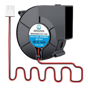 WINSINN DC 97mm Blower Fan 24V 9733 Dual Ball Bearing Brushless Cooling Turbine Turbo 97x33mm 2PIN