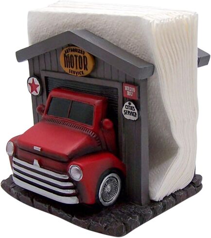 Red Truck Shop Napkin Holder, Novelty Rustic House Decor for Kitchen, 6 Inch in Saudi Arabia