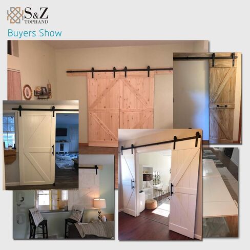 S&Z TOPHAND 36 بوصة × 80 بوصة. باب الحظيرة، 24-54 بوصة باب الحظيرة البريطاني غير المكتمل / الطراز الحديث / الخشب الصلب / الباب المنزلق / يلزم تجميع بسيط (36، غير مكتمل) in Kuwait