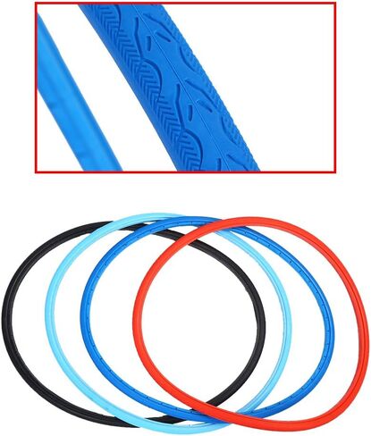 قطعتان من الإطارات الصلبة للدراجة، تروس ثابتة 700C 23 BMX إطار دراجة طريق MTB خالية من الإطارات القابلة للنفخ بدون أنابيب مطاطية مقاومة للاهتراء (أسود) 622X14 إطار دراجة صلب in Kuwait
