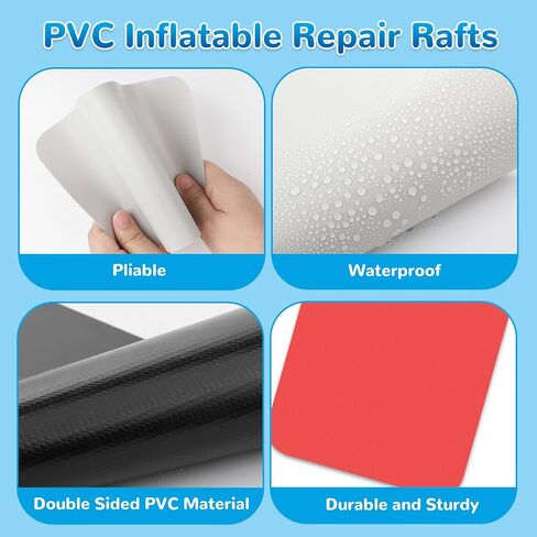 9 قطع من رقع إصلاح PVC لقوارب الكاياك القابلة للنفخ. لا يتضمن أي غراء! in Kuwait