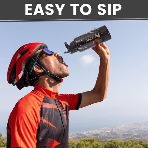 2 Water Bottle Lids W/Handle — Flip-Flop Lid & Stainless Steel Lid — Leak Proof & Insulated Gym Bottles Flip Lids for Wide Mouth Bottle — Compatible w/most Sports Water Bottle from 12-64 Oz in Saudi Arabia