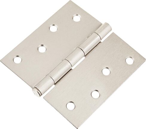 Amazon Basics AB-DH54-SN 4" x 4", Satin Nickel, Square Hinge, 18-Pack, 18 Count in Saudi Arabia