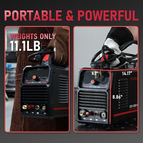 YESWELDER 55 Amp Plasma Cutter Non-High Frequency, Large LED Digital Display Non-Touch Pilot Arc, Digital DC Inverter 110/220V Dual Voltage Plasma Cutting Machine CUT-55DS PRO NEW in Saudi Arabia