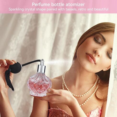 80ml Perfume Bottles Atomizer, Refillable Vintage Empty Glass Perfume Spray Bottle With Tassel in Saudi Arabia