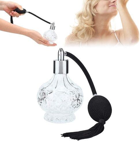 80ml Perfume Bottles Atomizer, Refillable Vintage Empty Glass Perfume Spray Bottle With Tassel in Saudi Arabia
