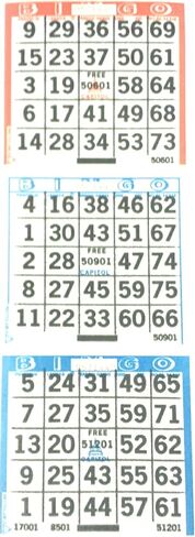 3on Red, White and Blue Bingo Paper Cards (500 sheets pads of 25) in Saudi Arabia