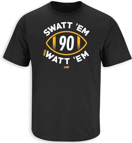 Swatt 'Em and Watt 'Em T-Shirt for Pittsburgh Football Fans (SM-5XL) in Saudi Arabia
