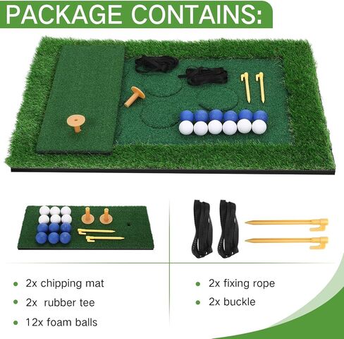 Floating Golf Green for Pool Set includes 2 Floating Golf Putting Greens 2 Chipping Mats 12 Golf Balls and 2 Fixed Ropes Fun Gift for Golf Enthusiasts Summer Outdoors Pool Party Supplies in Saudi Arabia