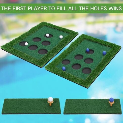 Floating Golf Green for Pool Set includes 2 Floating Golf Putting Greens 2 Chipping Mats 12 Golf Balls and 2 Fixed Ropes Fun Gift for Golf Enthusiasts Summer Outdoors Pool Party Supplies in Saudi Arabia