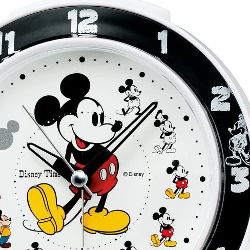 Seiko Clock FD461W Alarm Clock, Character Disney Mickey & Friends Analog, Switchable, Disney Time, White, Pearl in Saudi Arabia