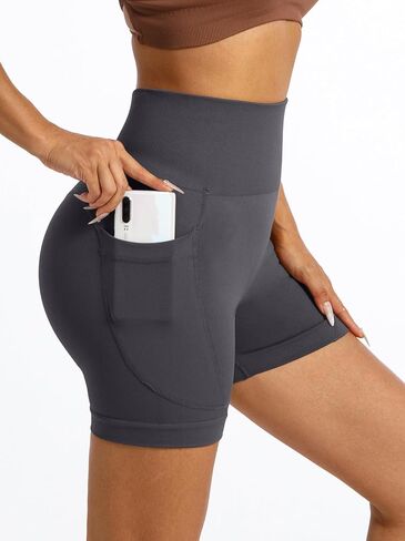 OVESPORT 2 Pack Scrunch Butt Lifting Workout Shorts for Women with Pockets High Waist Seamless Gym Yoga Shorts in Saudi Arabia
