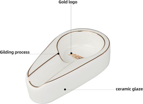 Premium White Cigar AshTray for Outdoor Use - Stylish Ashtray for Men, Perfect for Patios and Outdoor Cigar Enthusiasts wanther in Saudi Arabia