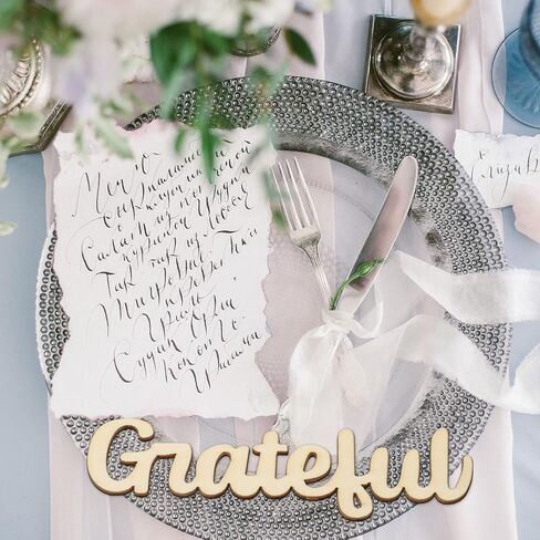 12 Pieces Thankful Grateful Blessed Wood Cutout Thankful Plate Letter Sign Decor Rustic Inspirational Letter Cutout Small Thanksgiving Tabletop Decor Sign for Thanksgiving Decor (Black Color) in Saudi Arabia