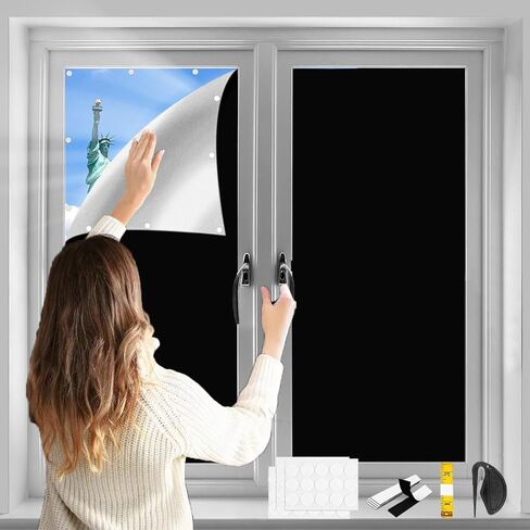 100% Blackout Window Cover,Blackout Blinds for Bedroom Windows,Portable Blackout Curtains,78"X57" Blackout Shades for Nursery,Travel, Dorm Room in Kuwait