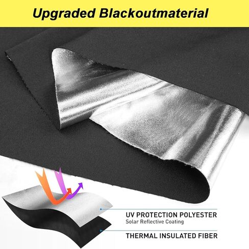 100% Blackout Window Cover,Blackout Blinds for Bedroom Windows,Portable Blackout Curtains,78"X57" Blackout Shades for Nursery,Travel, Dorm Room in Kuwait