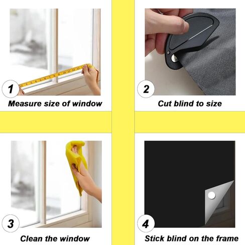 100% Blackout Window Cover,Blackout Blinds for Bedroom Windows,Portable Blackout Curtains,78"X57" Blackout Shades for Nursery,Travel, Dorm Room in Kuwait