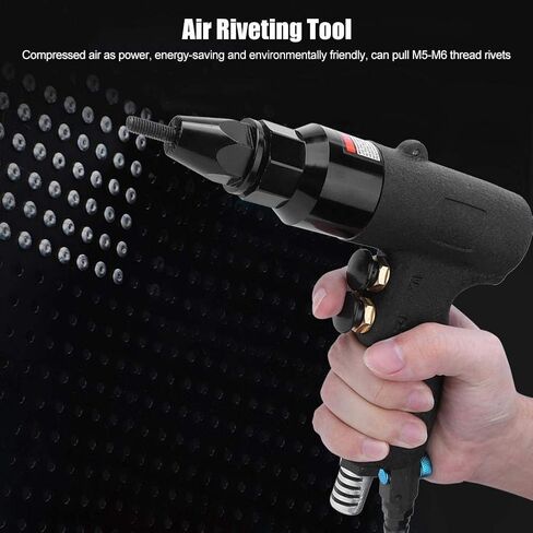 Pneumatic Rivet Gun Air Riveting Tool, M5-M6 Thread Air Riveting Hand Power Tool 700rpm in Saudi Arabia
