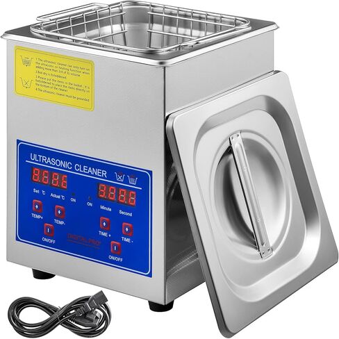 VEVOR Professional Ultrasonic Cleaner, 30 L Ultrasonic Jewelry Cleaner with Digital Timer & Heater, Stainless Steel Industrial Sonic Cleaner 40kHz for Glasses, Watches, Rings, Small Parts in Saudi Arabia