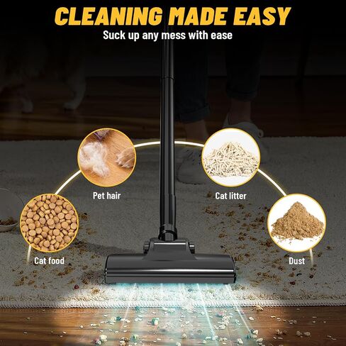 2024New Cordless Handheld Vacuum Cleaner for DeWALT 20V Battery, 150W Handheld Electric Power Vacuum Cleaner, Portable Car Vacuum Cleaner for Hardwood Floor Carpet Pet Hair Car Office(No Battery) in Saudi Arabia