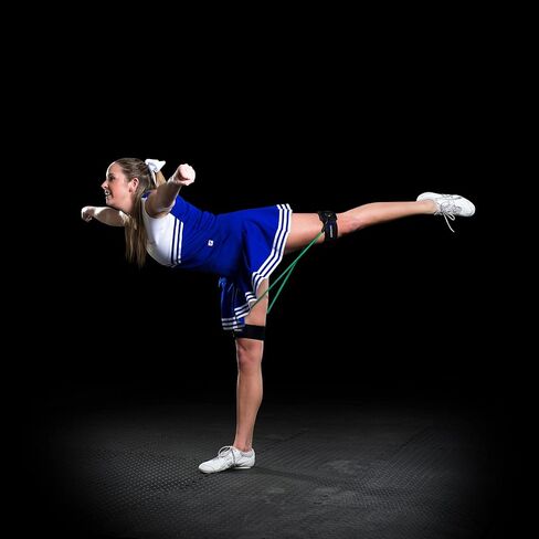تدريب اللياقة البدنية للمرونة من Cheer Cheerleader لتحسين القفزات والحركات المثيرة والهبوط - أربطة مقاومة الساق، حزام الحركات، تنزيلات التدريب الرقمي in Kuwait