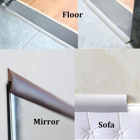 Self Adhesive Floor Transition Strip, Laminate Floor Strip Carpet Transition Strip Floor Threshold Divider Strips, Flooring Edge Trim, Suitable for Height Less Than 3mm/5mm (3mm/6.56ft, Black) in Saudi Arabia