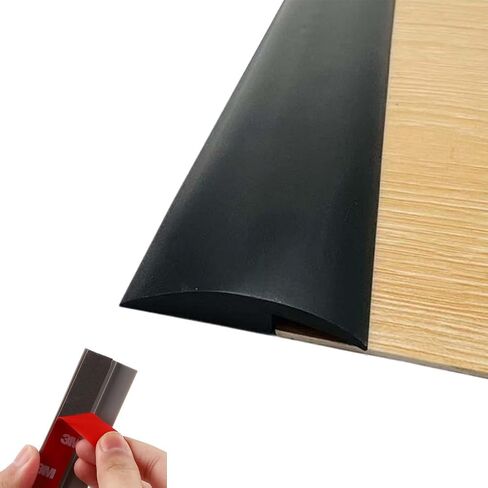 Self Adhesive Floor Transition Strip, Laminate Floor Strip Carpet Transition Strip Floor Threshold Divider Strips, Flooring Edge Trim, Suitable for Height Less Than 3mm/5mm (3mm/6.56ft, Black) in Saudi Arabia