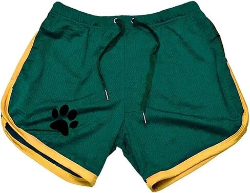 Men's Running Shorts Breathing Athletic Gym Mesh Shorts for Men Breathable Dog Paw Print Gym Workout Shorts in Saudi Arabia