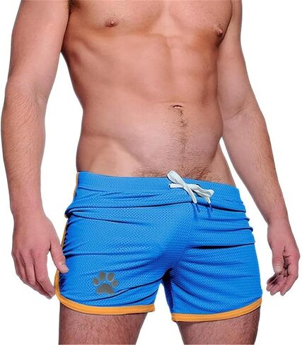 Men's Running Shorts Breathing Athletic Gym Mesh Shorts for Men Breathable Dog Paw Print Gym Workout Shorts in Saudi Arabia