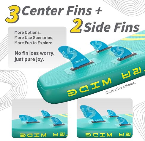 Daisy 11'6’×34"/35" Extra Wide Paddle Board with Seat, One-stop Premium SUP Board Accessories, Tailored 5 Fins, Stable Inflatable Stand Up Paddle Boards for Youth/Adults of All Skill Levels in Saudi Arabia